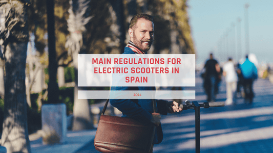 Man with electric scooter in Spain
