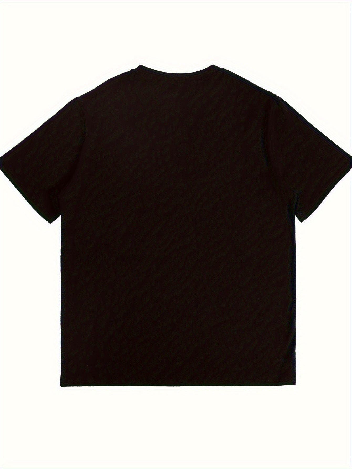 Black t-shirt on a white background