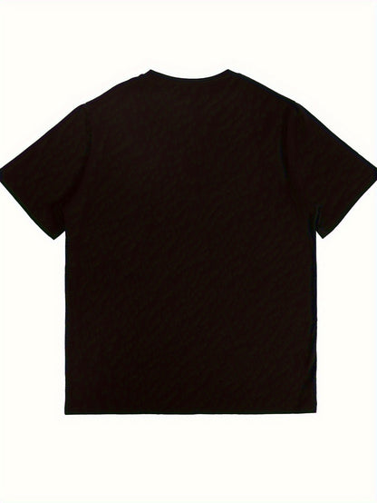 Black t-shirt on a white background