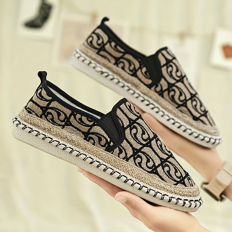 Mocassins espadrilles classiques en toile – Chaussures de marche plates et légères