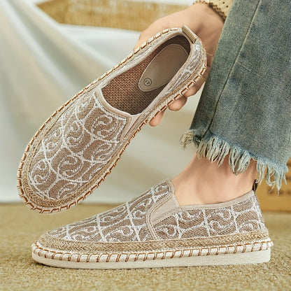 Mocassins espadrilles classiques en toile – Chaussures de marche plates et légères