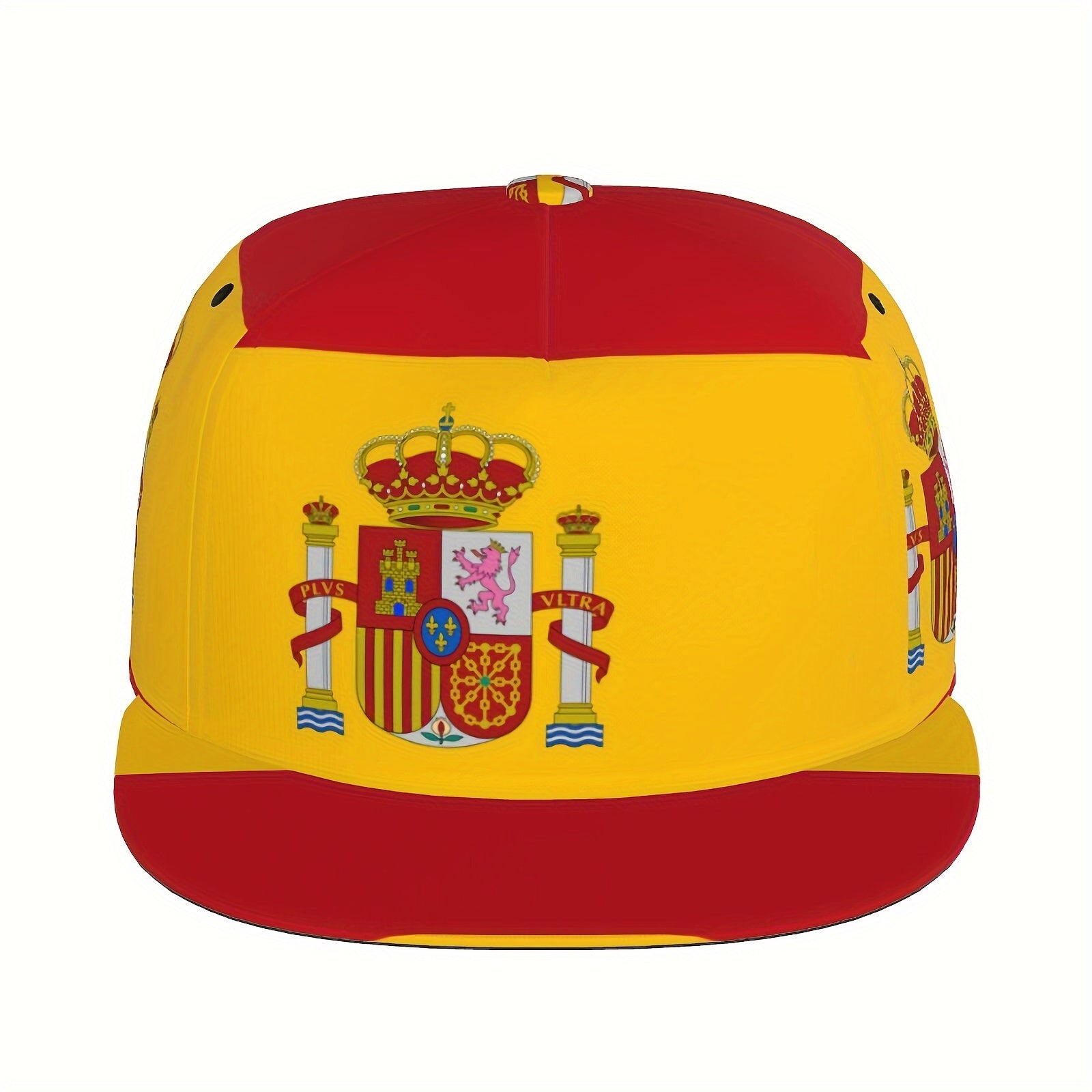 Cap with Spanish flag design on a white background