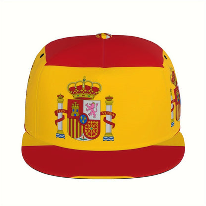Cap with Spanish flag design on a white background