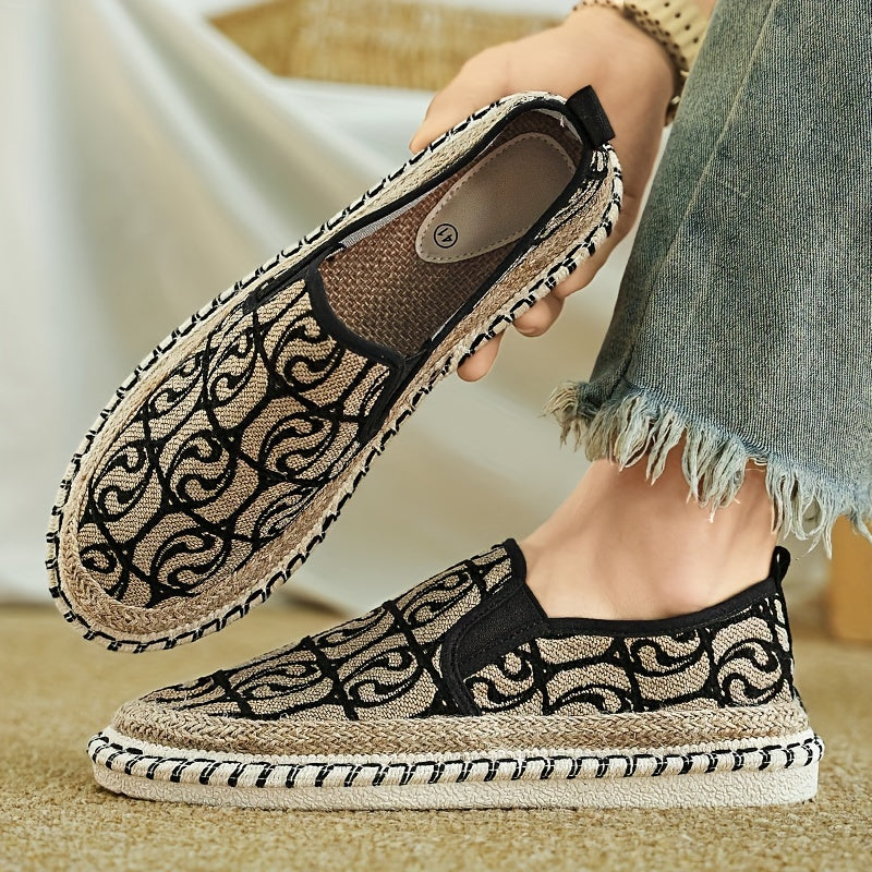 Mocassins espadrilles classiques en toile – Chaussures de marche plates et légères