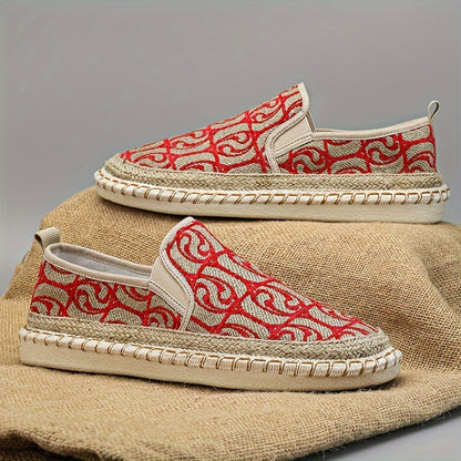 Mocassins espadrilles classiques en toile – Chaussures de marche plates et légères