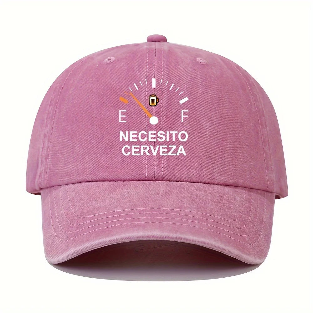 NECESITO CERVEZA Vintage Baseballkappe – Lustige spanische Bier-Dad-Mütze