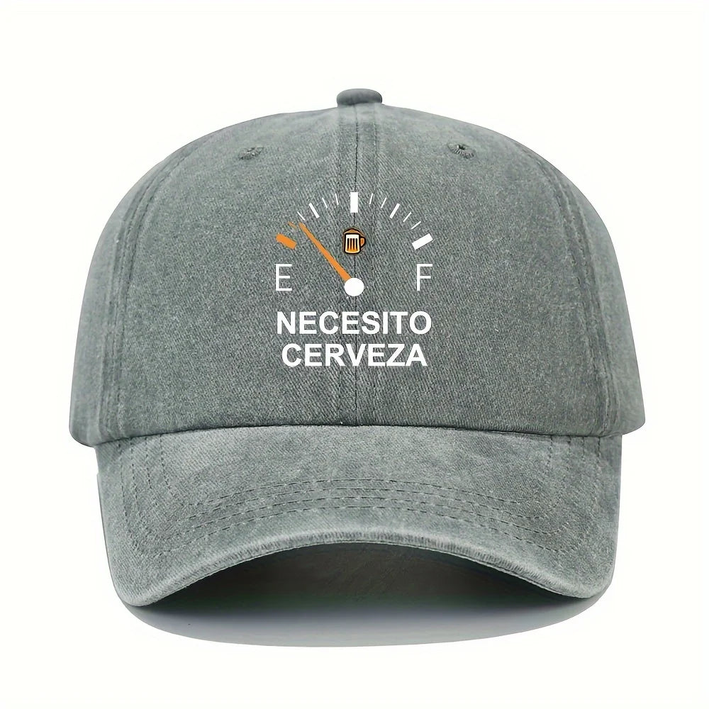NECESITO CERVEZA Vintage Baseballkappe – Lustige spanische Bier-Dad-Mütze