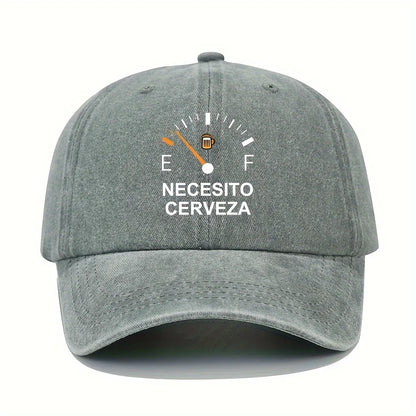 NECESITO CERVEZA Vintage Baseballkappe – Lustige spanische Bier-Dad-Mütze