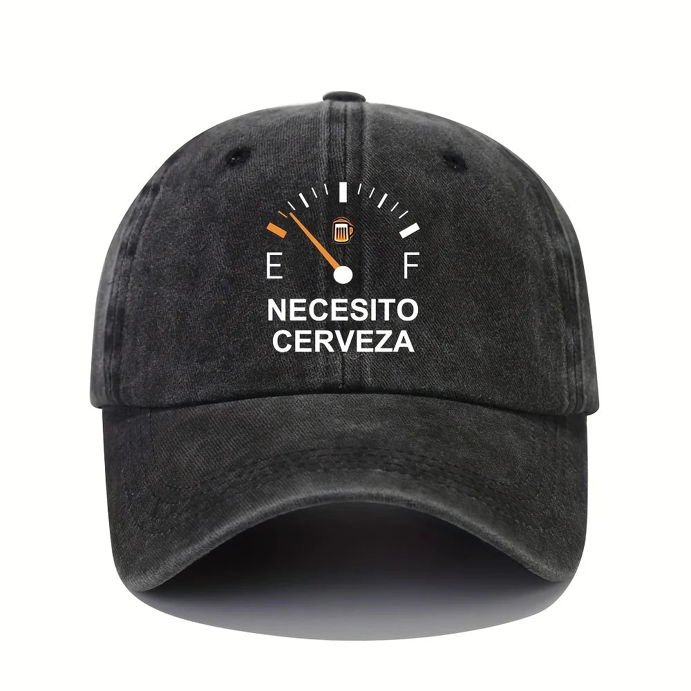NECESITO CERVEZA Vintage Baseballkappe – Lustige spanische Bier-Dad-Mütze