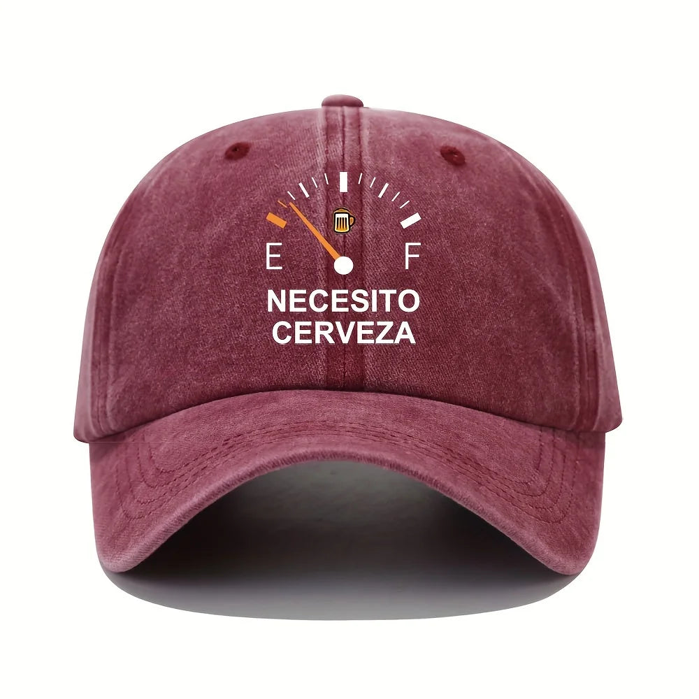 NECESITO CERVEZA Vintage Baseballkappe – Lustige spanische Bier-Dad-Mütze