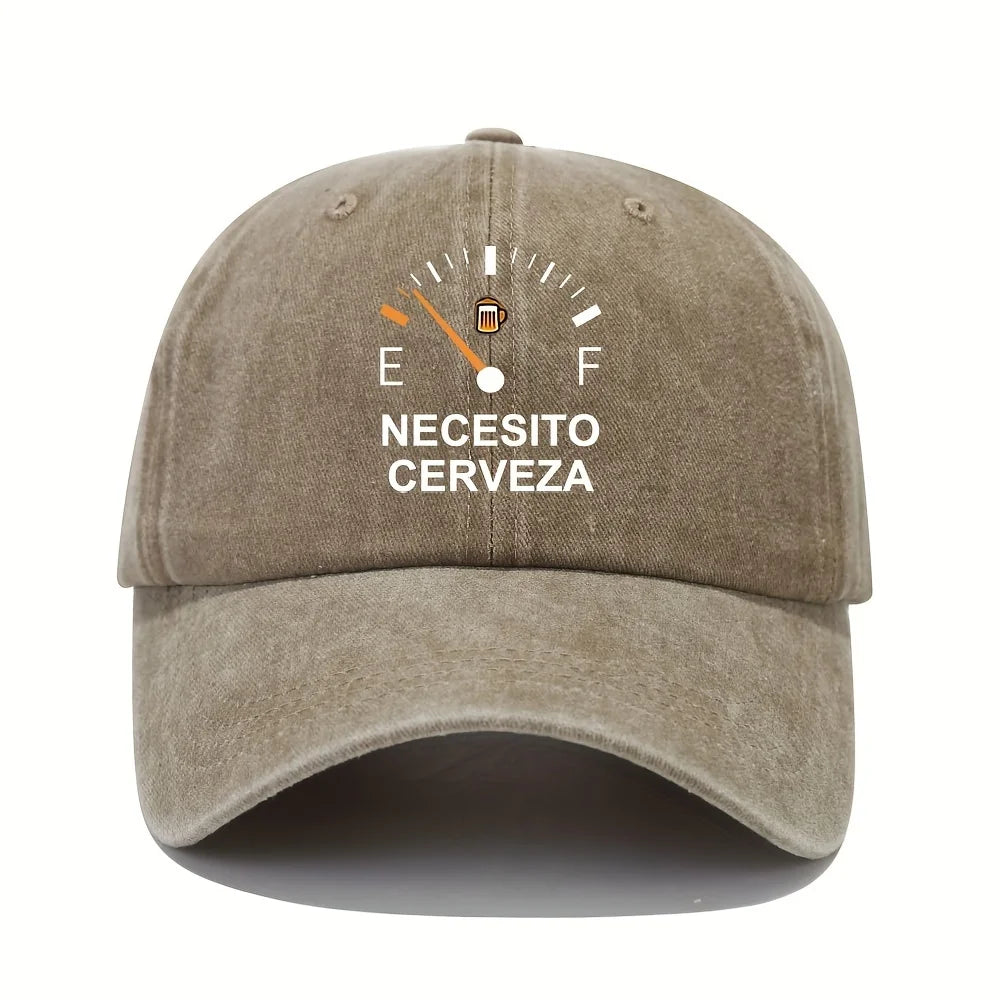 NECESITO CERVEZA Vintage Baseballkappe – Lustige spanische Bier-Dad-Mütze
