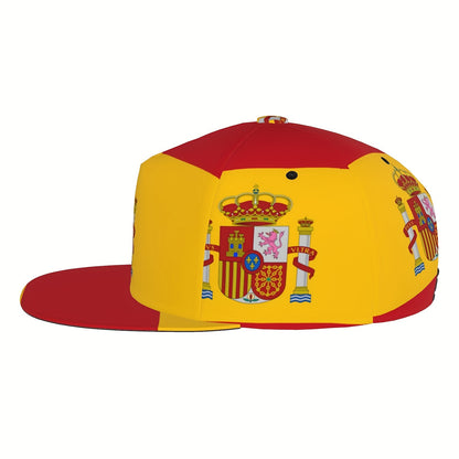 Cap with Spanish flag design on a white background