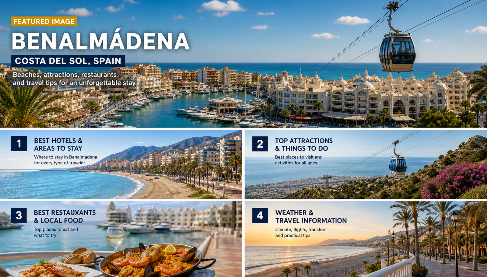 Benalmadena coastline marina cable car Costa del Sol Spain travel guide