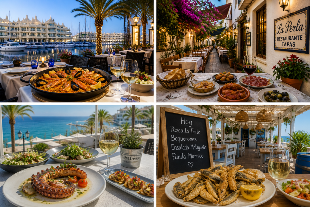 Benalmadena restaurants seafood tapas paella Costa del Sol dining