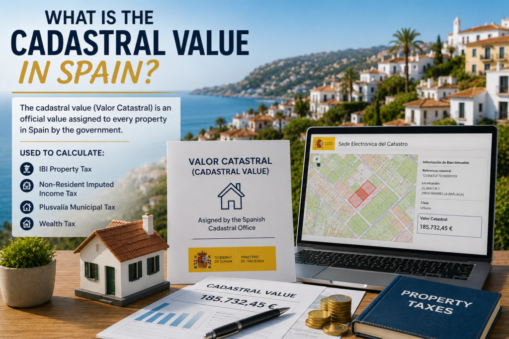 What is the cadastral value in Spain explained with Catastro property valuation example