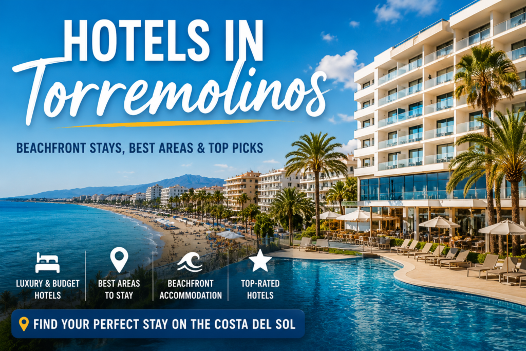 Hotels in Torremolinos beachfront resort with pool and sea view Costa del Sol Spain
