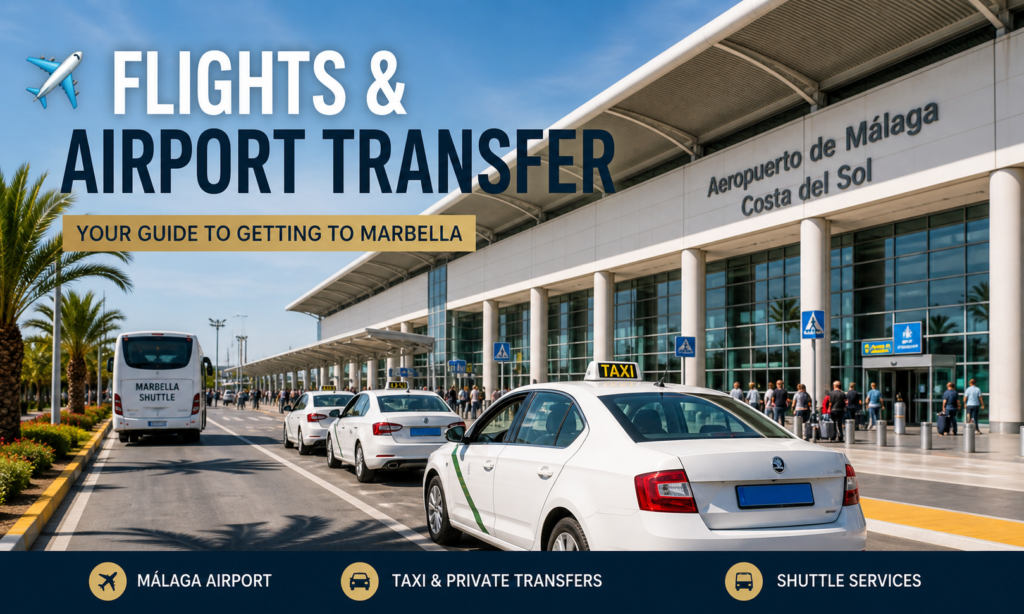 Malaga airport transfer Marbella taxi shuttle Costa del Sol transport