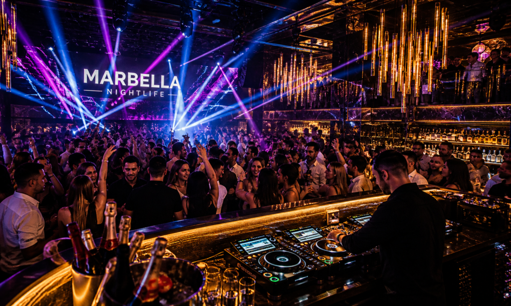 Marbella nightclub DJ party luxury club Spain
