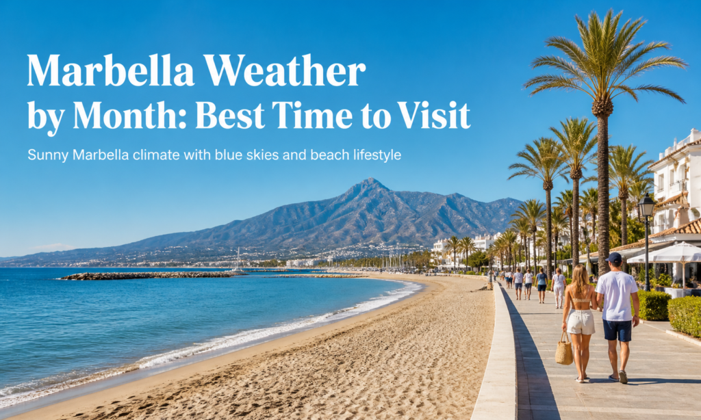 Marbella weather sunny climate Costa del Sol beach sky Spain