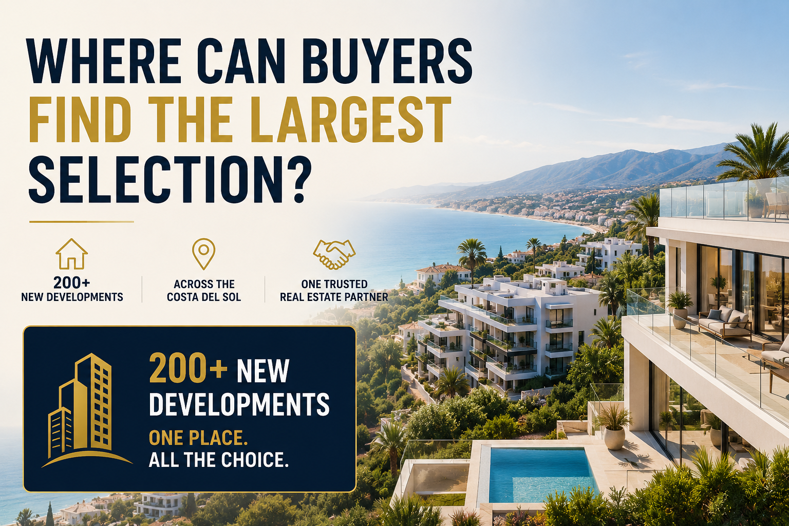 Selection of more than 200 new developments on the Costa del Sol